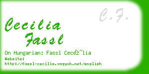 cecilia fassl business card